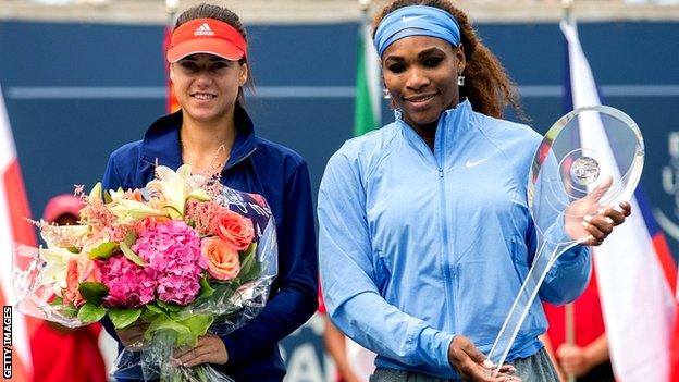 Sorana Cirstea and Serena Williams