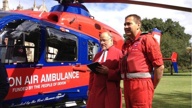 Air ambulance blessing, Exeter