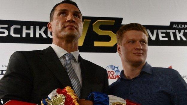 Wladimir Klitschko and Alexander Povetkin