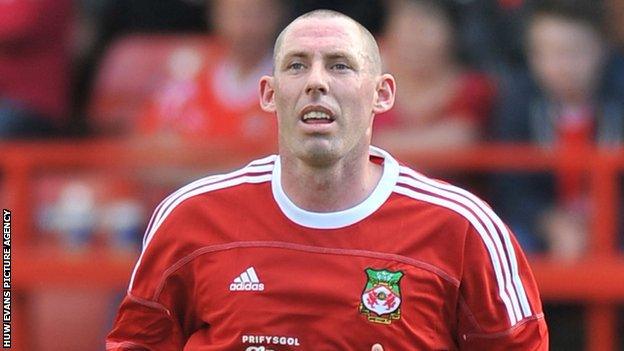 Wrexham defender Stephen Wright was sent-off