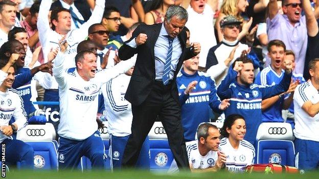 Jose Mourinho celebrates