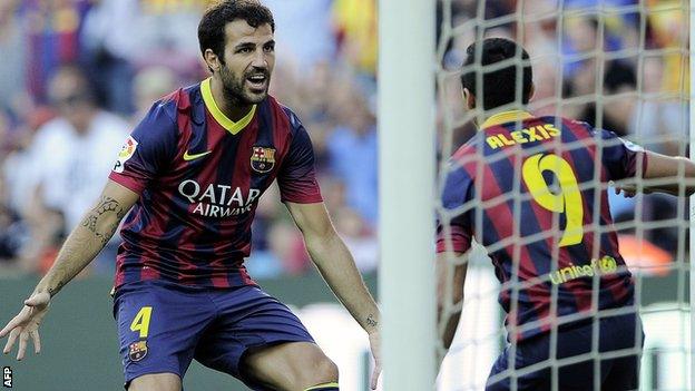 Cesc Fabregas of Barcelona