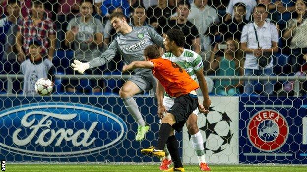 Shakhter score against Celtic