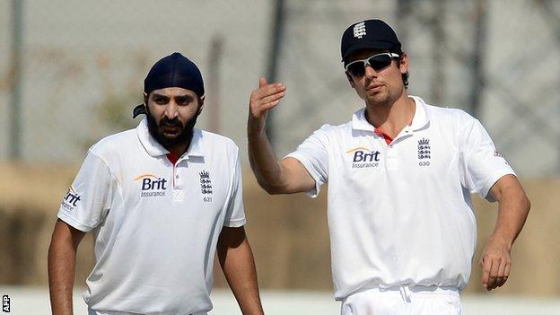 Monty Panesar and Alastair Cook