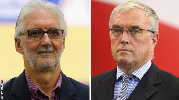 Brian Cookson (left) and Pat McQuaid