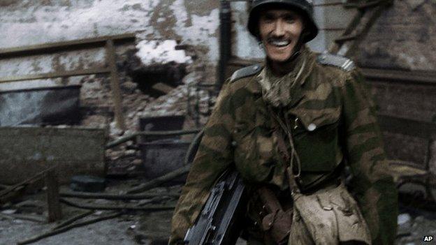 Colour film of Warsaw Uprising