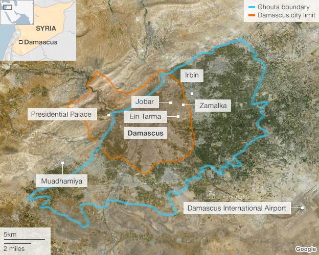 Map of Damascus Ghouta