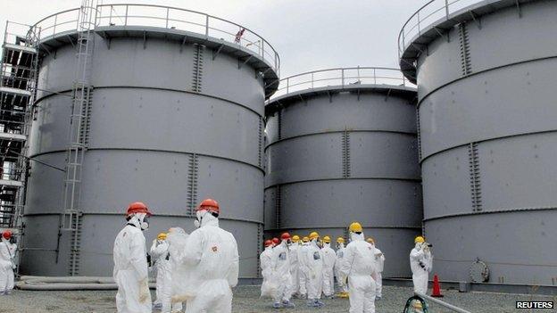 storage tanks at Fukushima