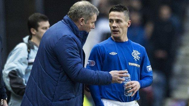 Rangers manager Ally McCoist and midfielder Ian Black