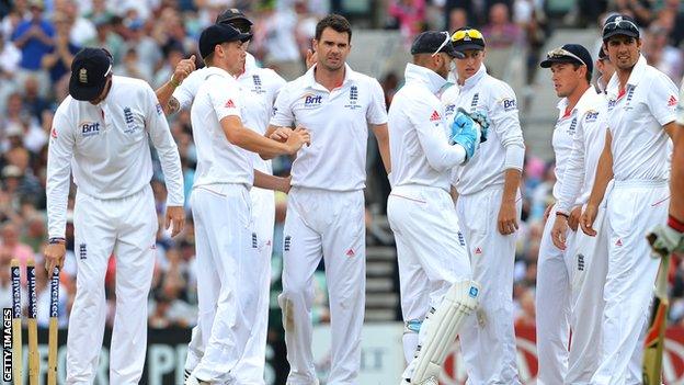 England closed day two of the final Test 460 runs behind at 32-0