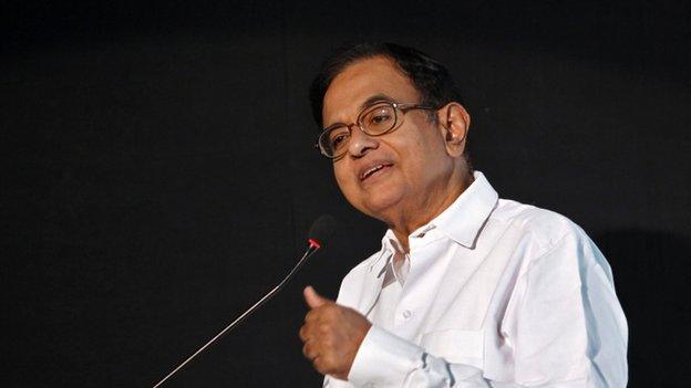 Indian Finance Minister P Chidambaram