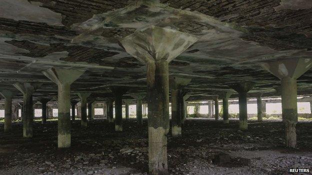 The abandoned textile mill where a photojournalist was raped by five men in Mumbai on August 22, 2013