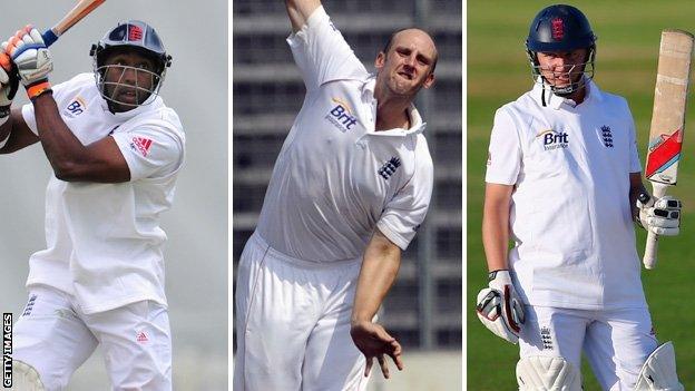 Michael Carberry, James Tredwell and Gary Ballance