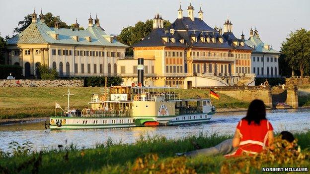 Pillnitz Palace on the banks of the River Elbe, Dresden (file photo)