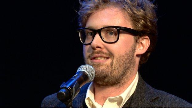 Best newcomer John Kearns was performing on the Free Fringe