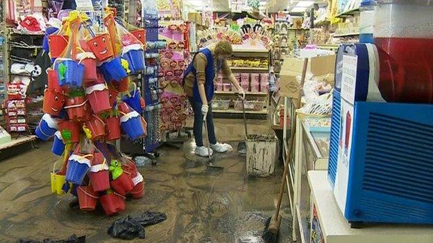 Cleaning up flood damage in Southend