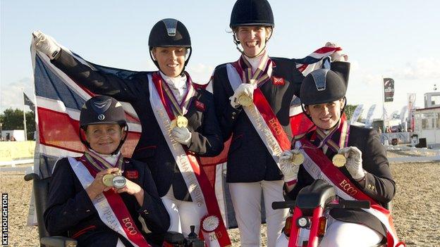 Anne Dunham, Sophie Wells, Sophie Christiansen and Natasha Baker