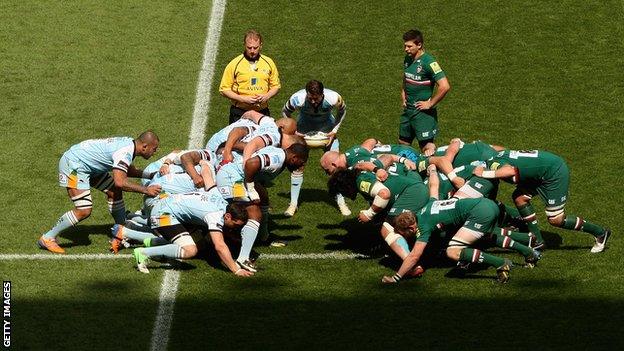 Northampton and Leicester prepare for a scrum