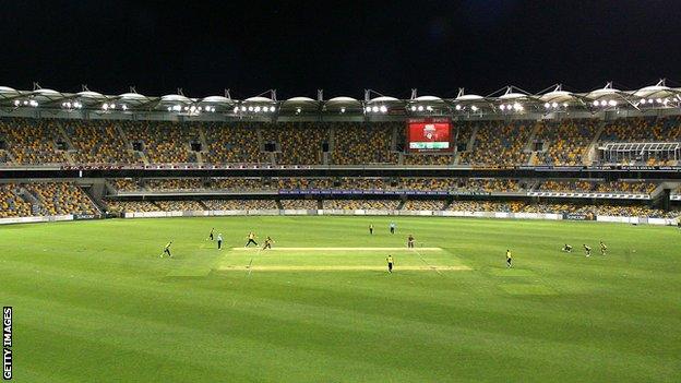 The Gabba in Brisbane, staging an floodlit game