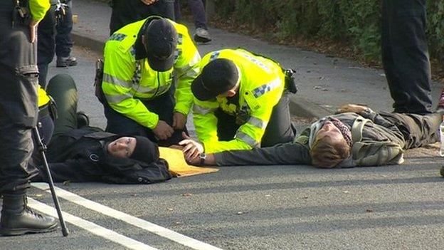 Protestors are arrested at AWE Burghfield