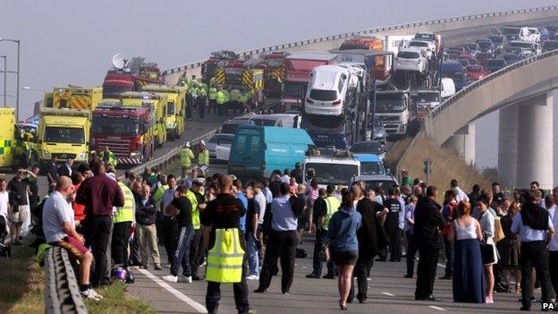 The bridge after the crash