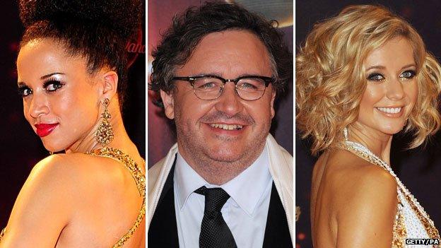 Natalie Gumede, Mark Benton and Rachel Riley