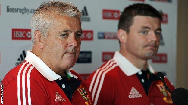 Warren Gatland and Brian O'Driscoll