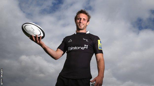 Newcastle Falcons' scrum-half Mike Blair