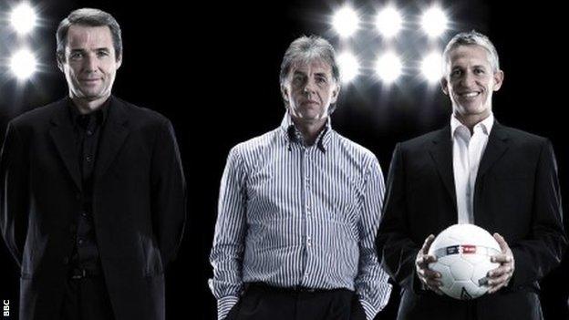 Alan Hansen, Mark Lawrenson and Gary Lineker