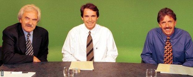 Lawro joined Hansen and Des Lynam on MOTD in 1997