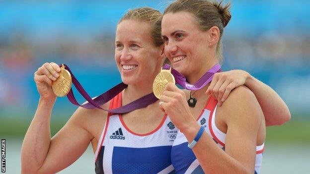 Helen Glover [l] and Heather Stanning