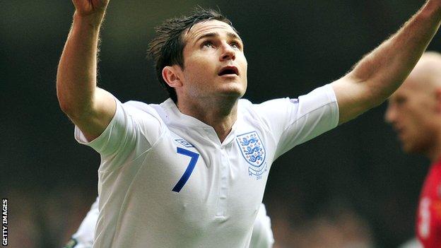 England midfielder Frank Lampard