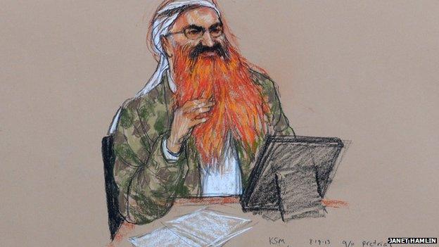 Courtroom illustration of Mohammed