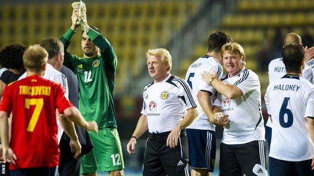 Scotland players celebrating