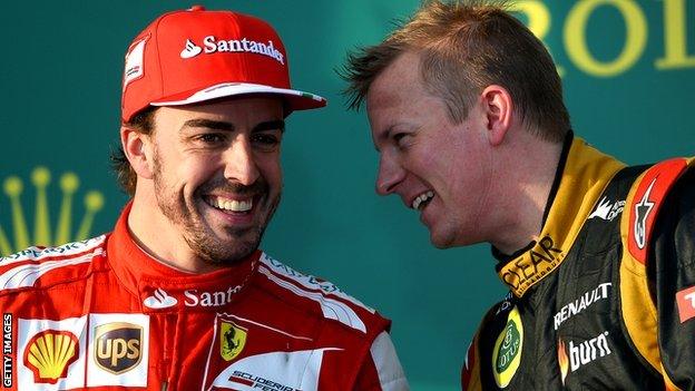 Fernando Alonso and Kimi Raikkonen