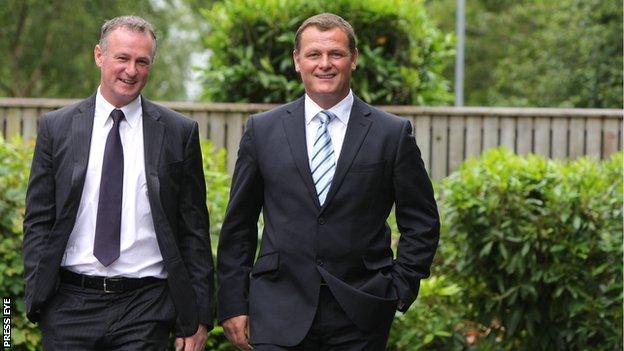 Jim Magilton with Michael O'Neill