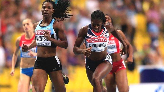 Amantle Montsho (letf) and Christine Ohuruogu