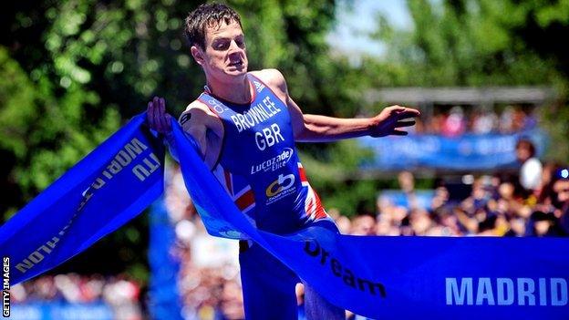 Jonny Brownlee wins in Madrid 2013