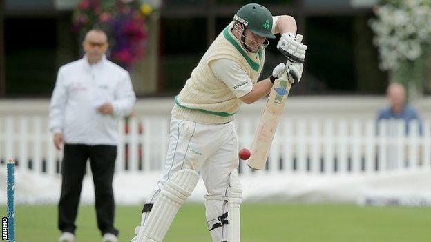 Paul Stirling on the way to his unbeaten half century on Thursday