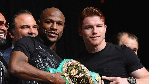 Floyd Mayweather and Saul Alvarez