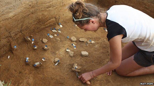 Archaeological dig at Les Varines, in St Saviour, Jersey