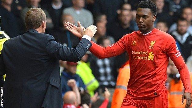 Daniel Sturridge and Brendan Rodgers