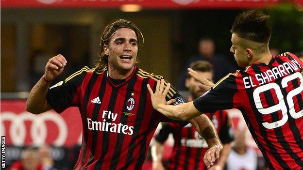 AC Milan strikers Alessandro Matri and Stephan El Shaarawy