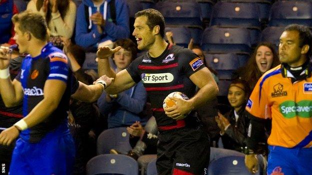 Tim Visser scored the Edinburgh try