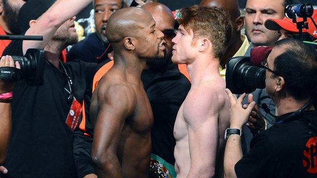 Floyd Mayweather and Saul Alvarez