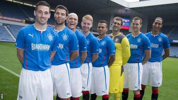 Rangers' eight signings line up at Ibrox