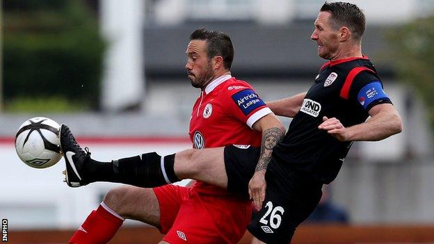 Raffaele Cretaro (left) scored Sligo's winner in Sunday's game