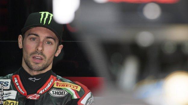 Eugene Laverty rides for Aprilia in World Superbikes