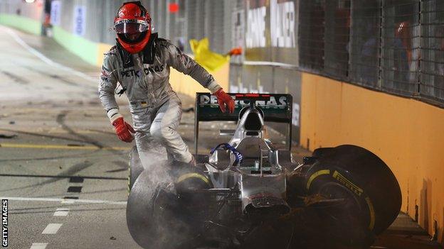 Michael Schumacher at the Singapore GP