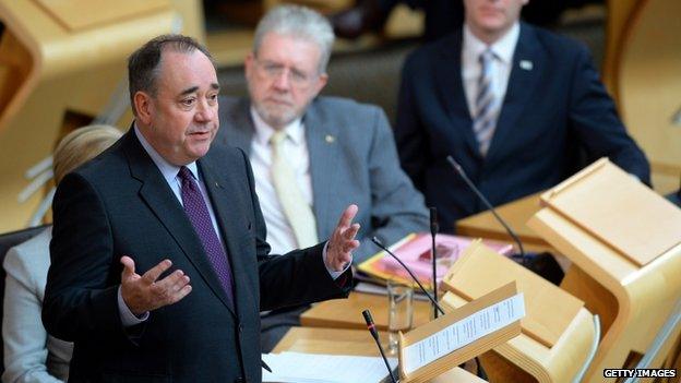 Alex Salmond in the parliament